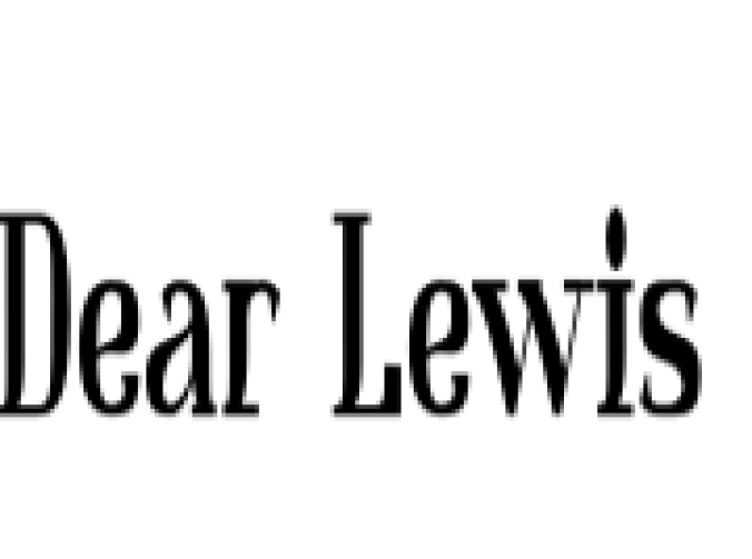 Dear Lewis Font Preview