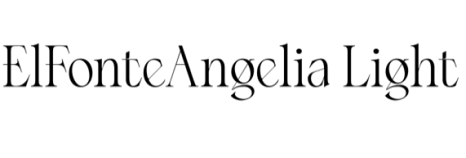 Angelia Light Font Preview