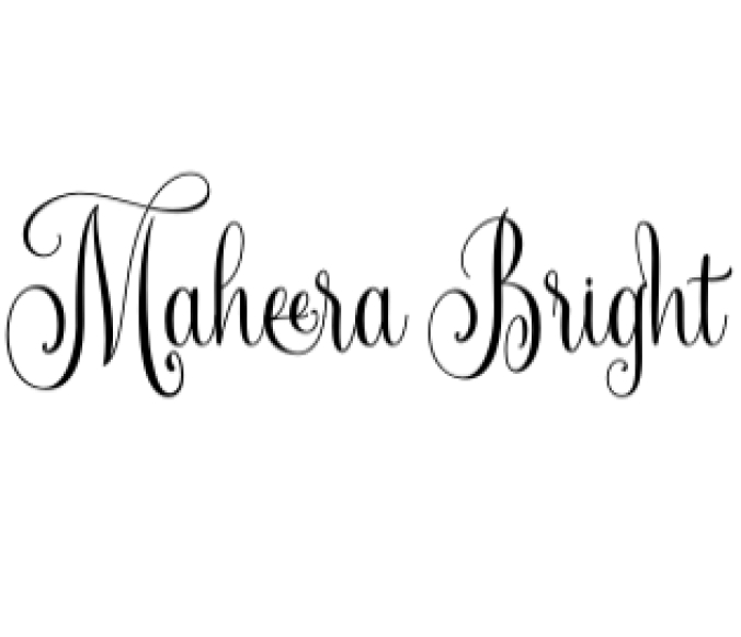 Maheera Bright Font Preview