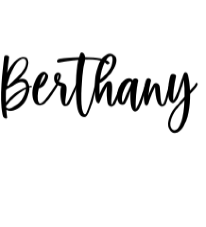 Berthany Font Preview