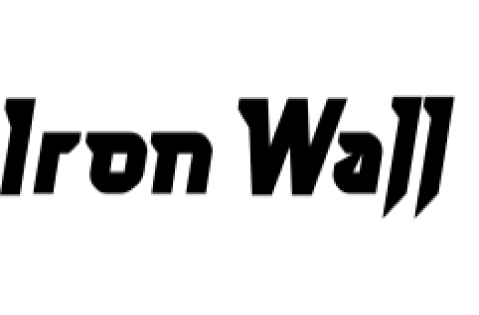 Iron Wall Font Preview