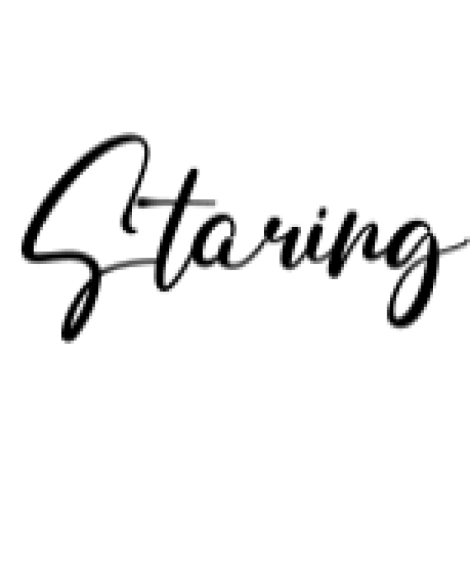 Staring Font Preview