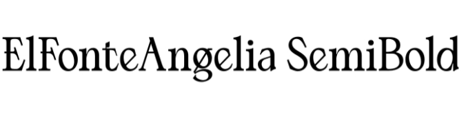 Angelia Semibold Font Preview