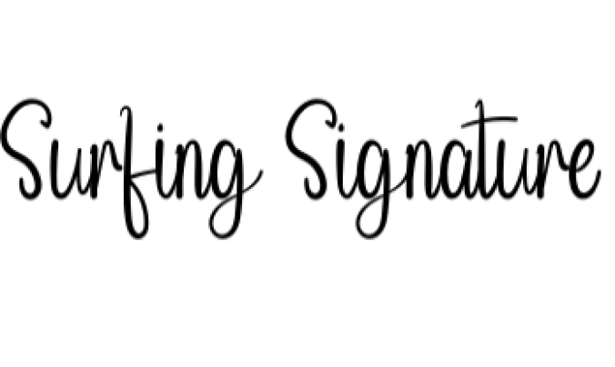 Surfing Signature Font Preview