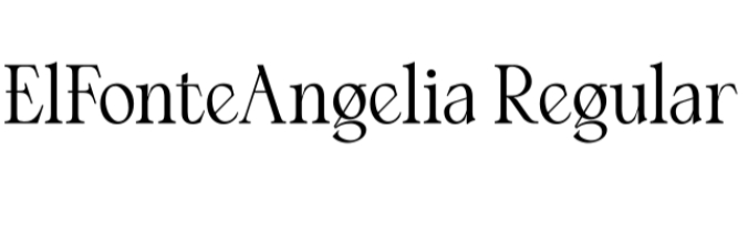 Angelia Font Preview