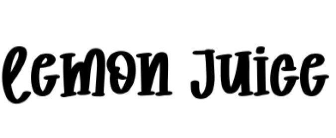 Lemon Juice Font Preview