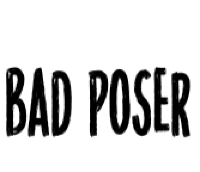 Bad Poser Font Preview