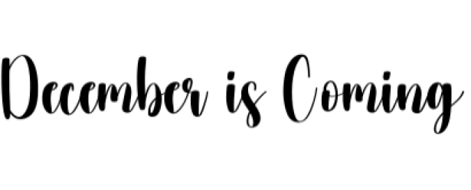 December is Coming Font Preview