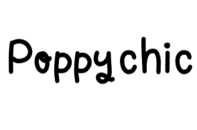 Poppychic Font Preview