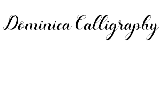 Dominica Calligraphy Font Preview