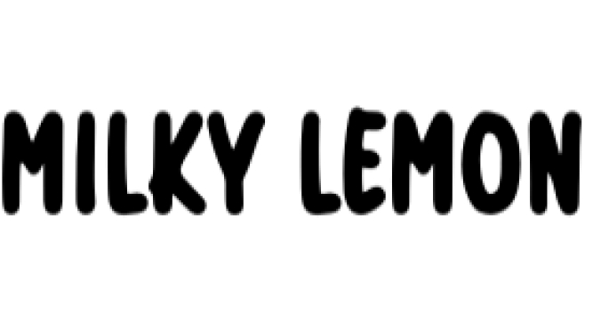Milky Lemon Font Preview