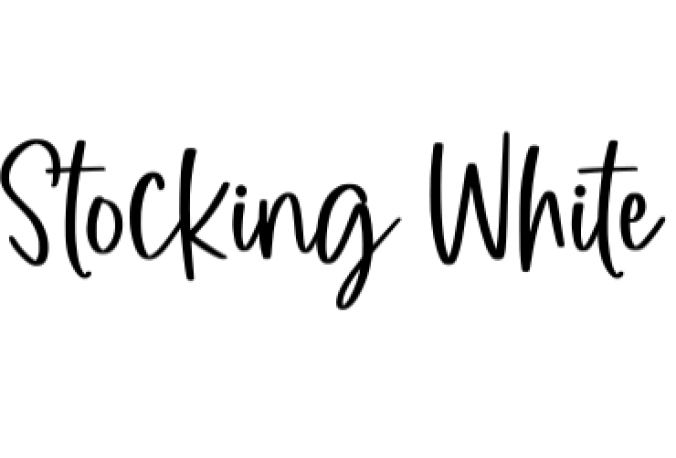 Stocking White Font Preview