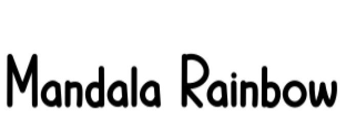 Mandala Rainbow Font Preview