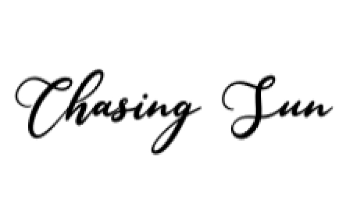 Chasing Sun Font Preview