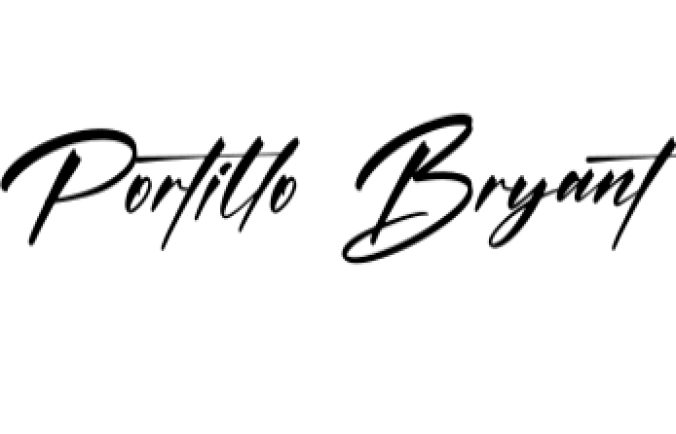 Portillo Bryant Font Preview