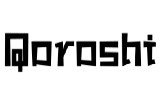 Qoroshi Font Preview