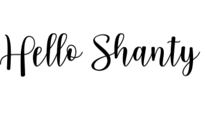 Hello Shanty Font Preview