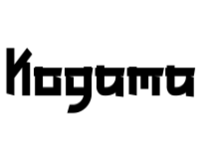 Kogama Font Preview