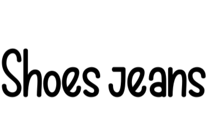 Shoes Jeans Font Preview