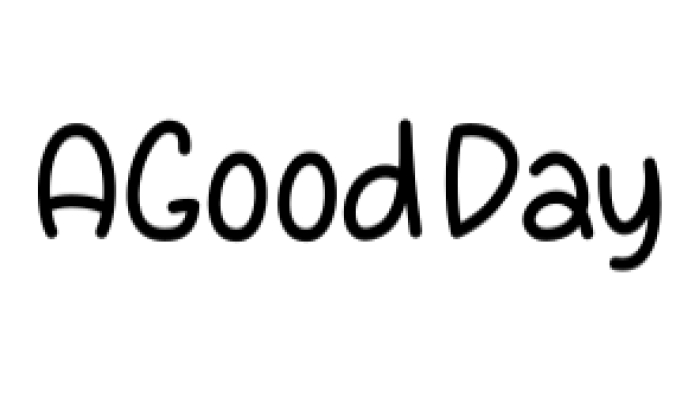 A Good Day Font Preview
