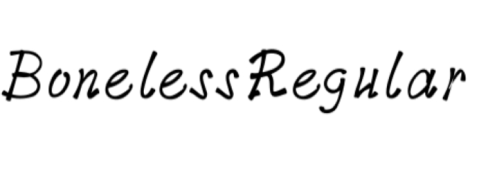 Boneless Font Preview