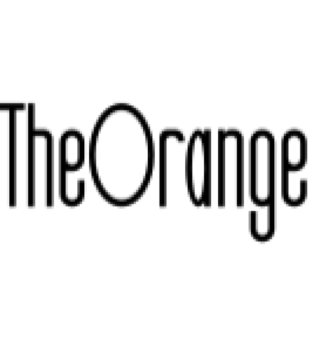 The Orange Font Preview