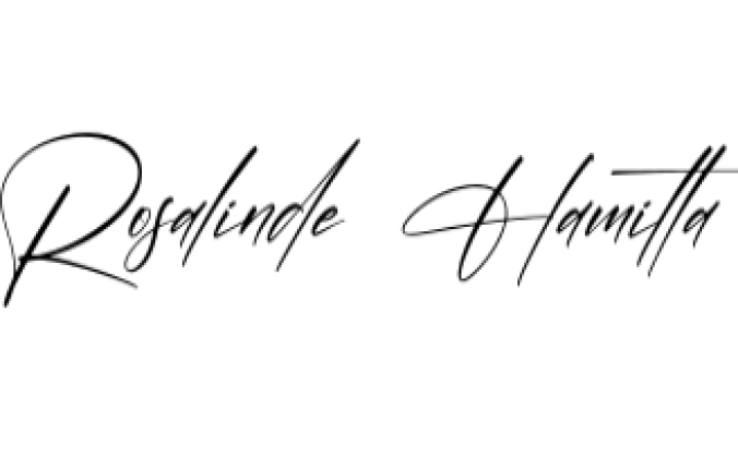 Rosalinde Hamilta Font Preview