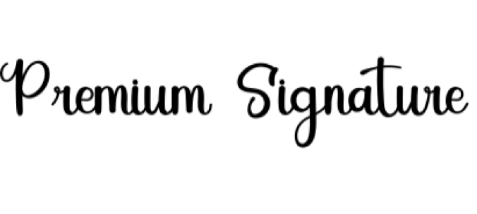Premium Signature Font Preview