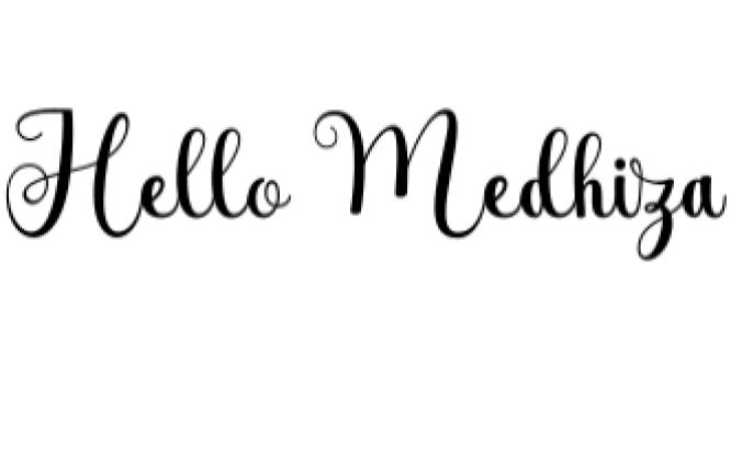 Hello Medhiza Font Preview