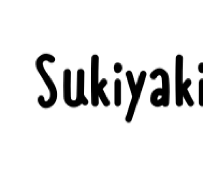 Sukiyaki Font Preview