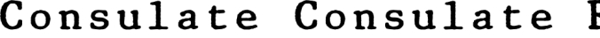 Consulate Font Preview