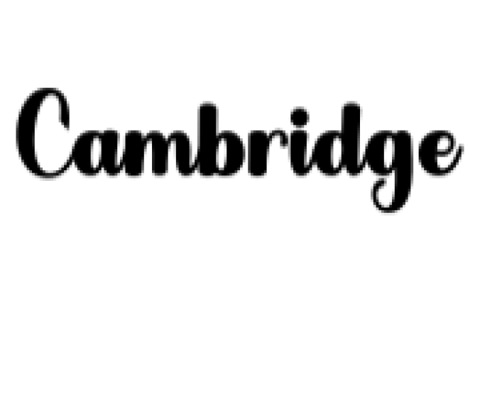 Cambridge Font Preview