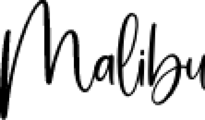 Malibu Font Preview