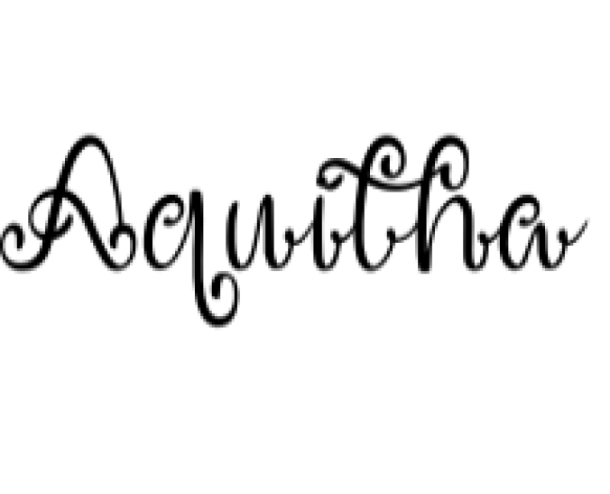 Aquitha Font Preview