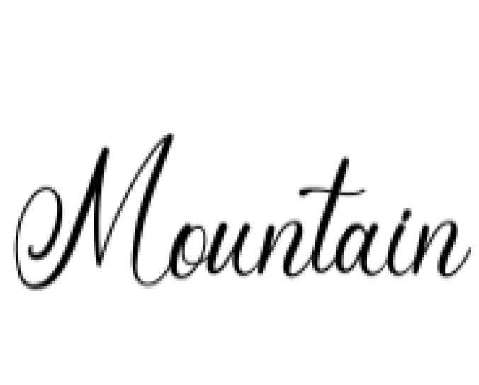 Mountain Font Preview