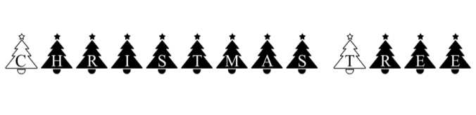 Christmas Tree Font Preview