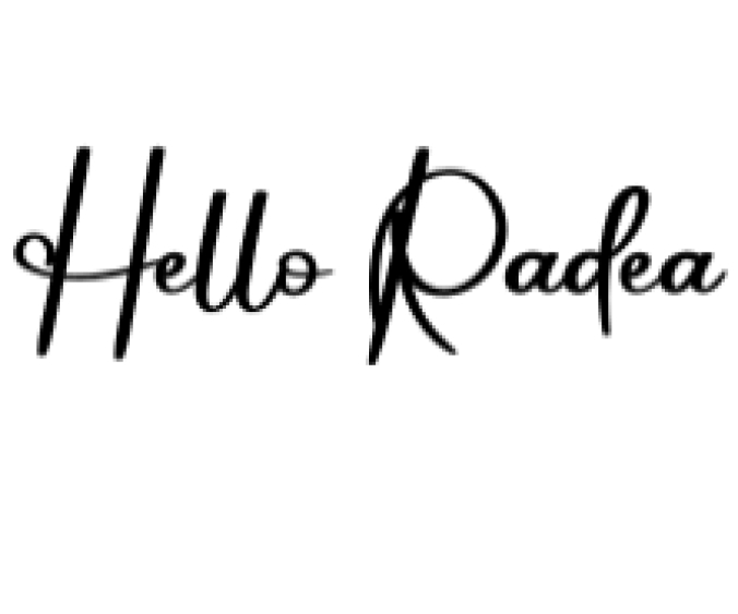 Hello Radea Font Preview