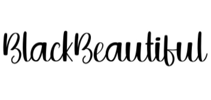 Black Beautiful Font Preview