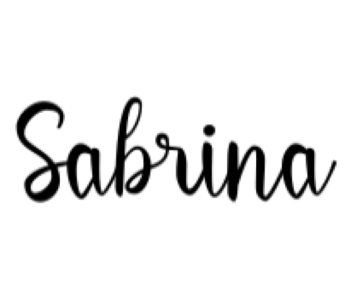 Sabrina Font Preview