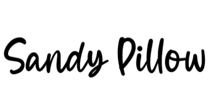 Sandy Pillow Font Preview