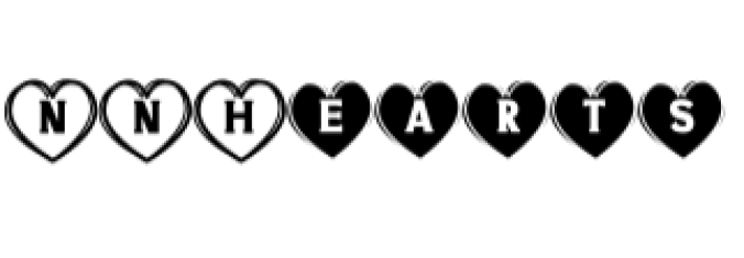 Hearts Font Preview