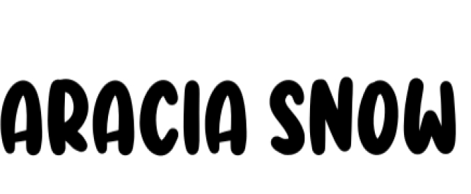 Aracia Snow Font Preview