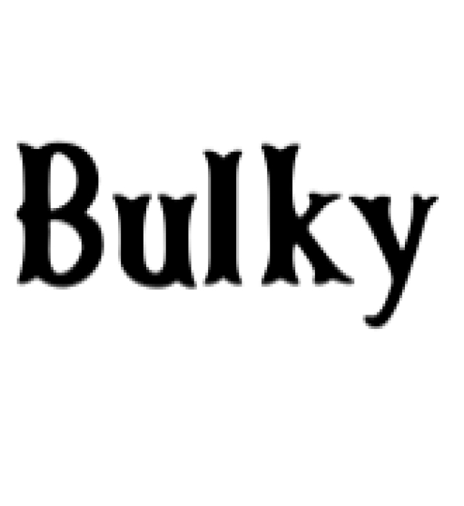 Bulky Font Preview