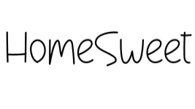 Home Sweet Font Preview
