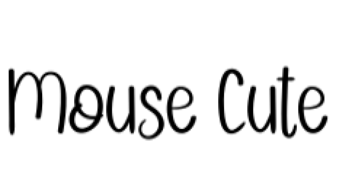 Mouse Cute Font Preview