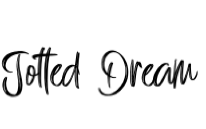 Jotted Dream Font Preview