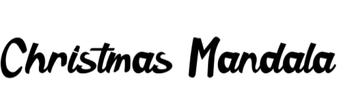 Christmas Mandala Font Preview