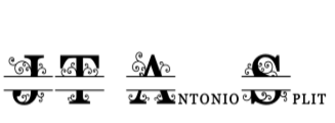 Antonio Split Monogram Font Preview
