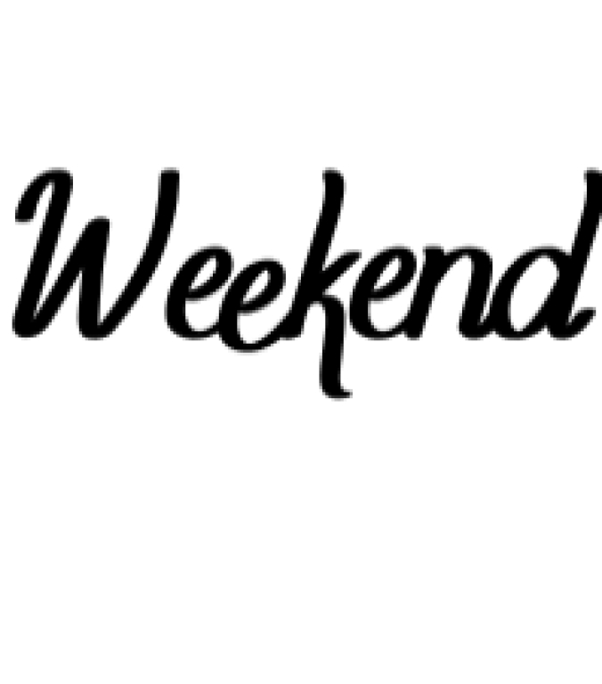 Weekend Font Preview