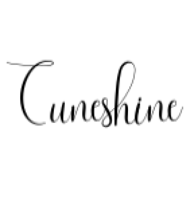 Tuneshine Font Preview
